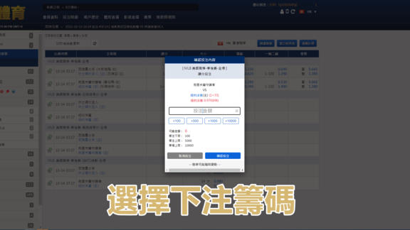下注區投注